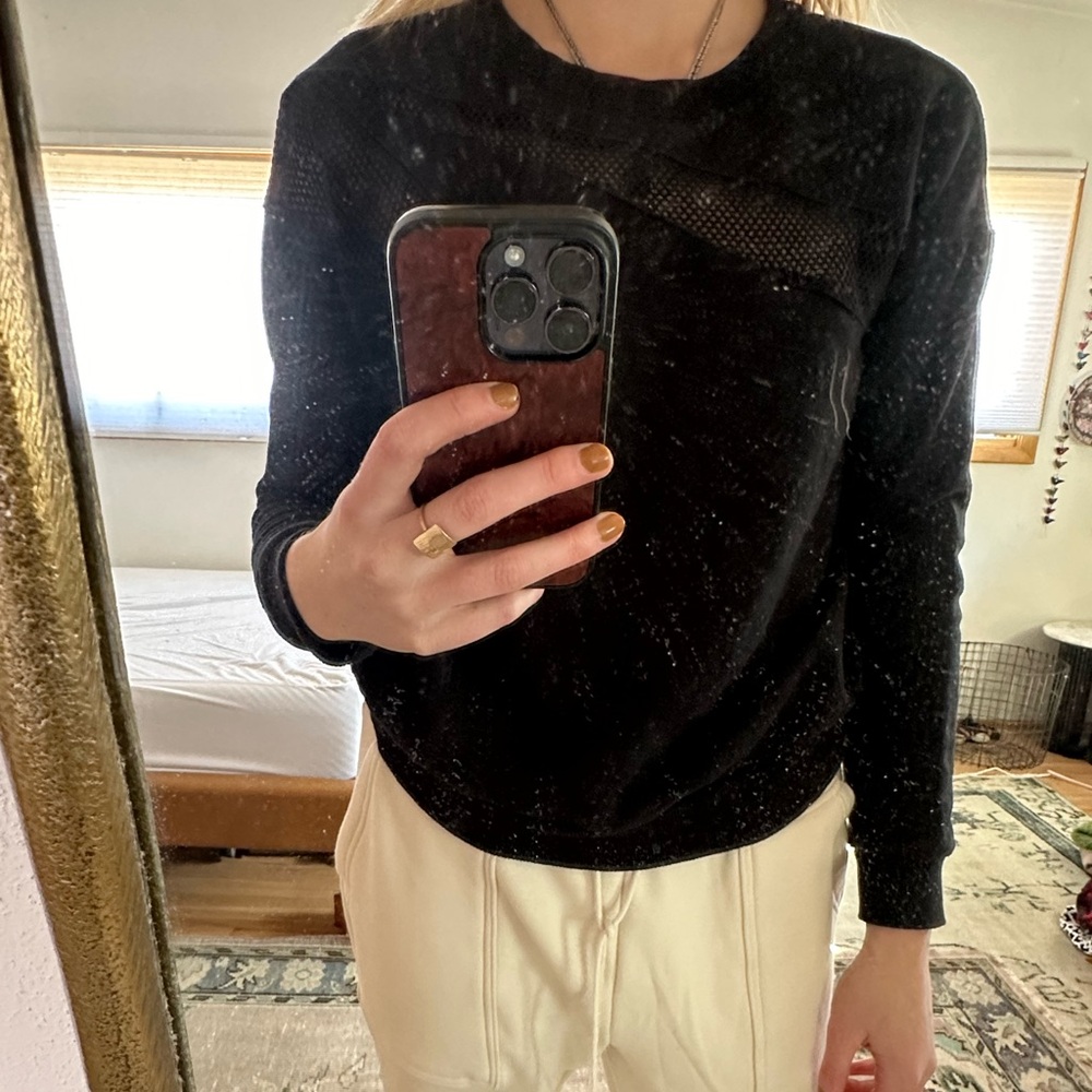 Fabletics Black Designed Sweater - image 1